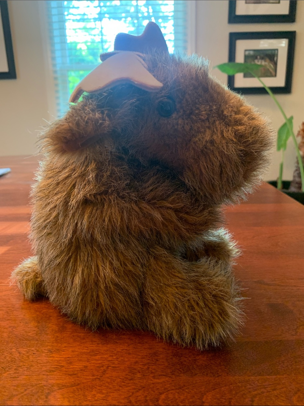 Plush Brown Moose Puppet - Soft & Cuddly for Creative Play